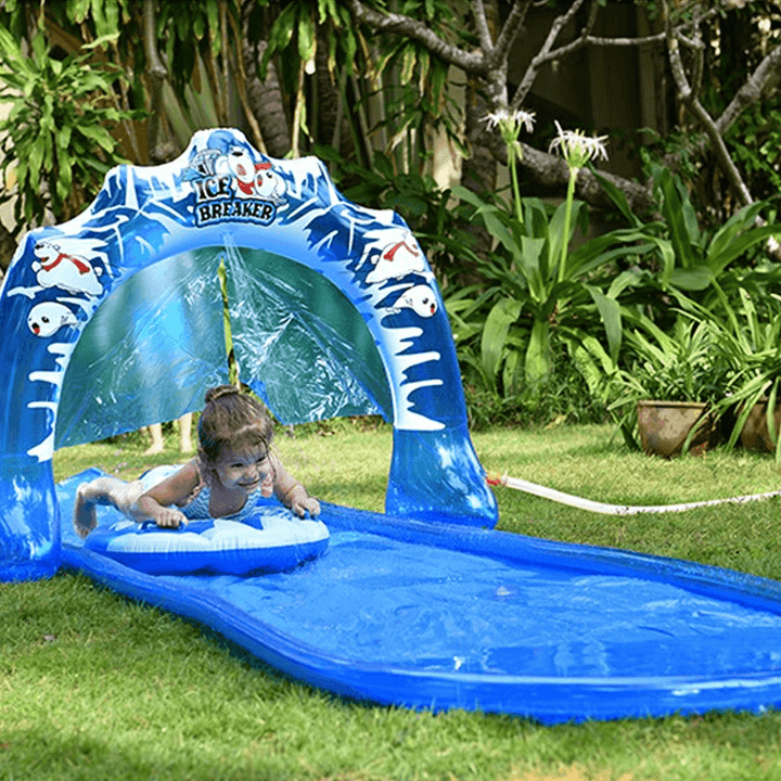 5X1.2M Giant Surf Water Slip Slide Fun Lawn Surf Water Slides Mat Pools for Kids Summer PVC Games Center Backyard Outdoor Children Adult Toys - MRSLM