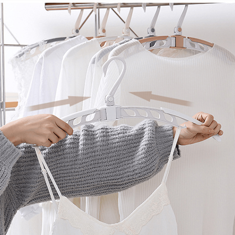 Ipree® Magic Retractable Folding Cloth Hanger Portable Anti-Slip Clothing Storage Drying Racks - MRSLM