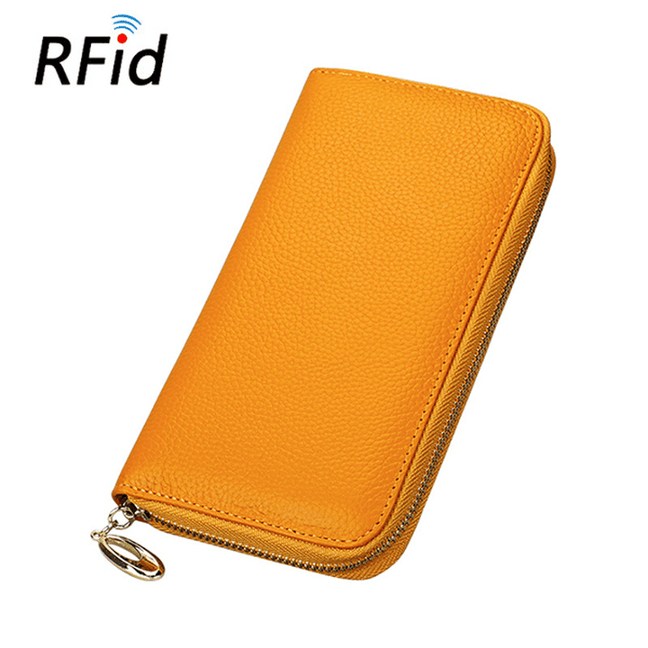 RFID Antimagnetic Genuine Leather Multi-Function Wallet - MRSLM