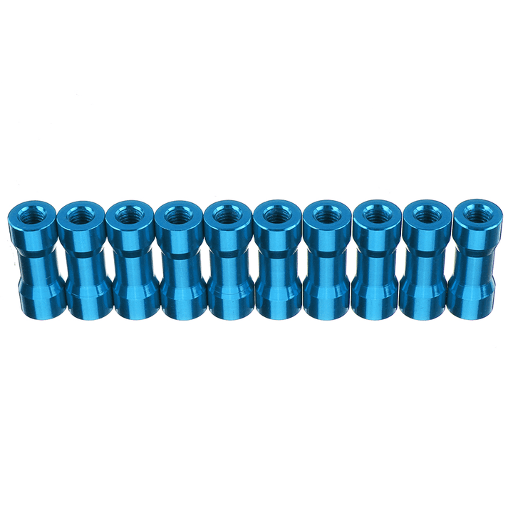 Suleve M3AS10 10Pcs M3 10Mm Aluminum Alloy Standoff Spacer round Column Multicolor Smooth Surface - MRSLM