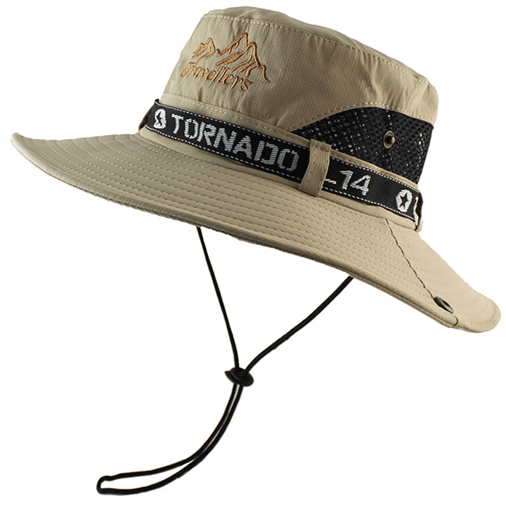 Men'S Outdoor Summer Sunshade Cover Face Fisherman Straw Hat Fishing Sun Hat - MRSLM