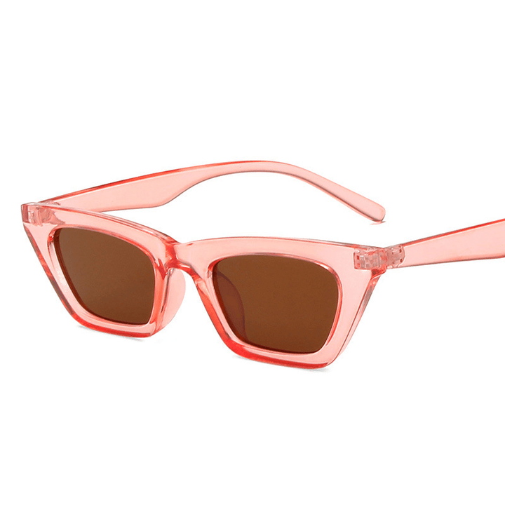 Women'S Retro Small Frame Cat Eye Solid Color Sunglasses - MRSLM