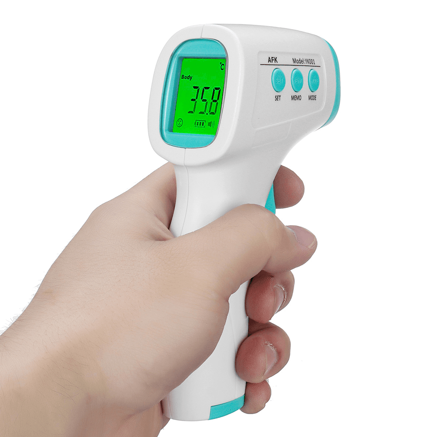 LCD Digital Forehead Body Temperature Meter Non-Contact IR Infrared Thermometer Audlt /Baby Digital Thermometer - MRSLM