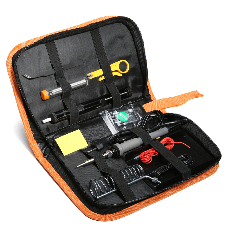 60W 220-230V Thermostat Adjustable Electric Soldering Iron Welding Tools Set EU Plug - MRSLM