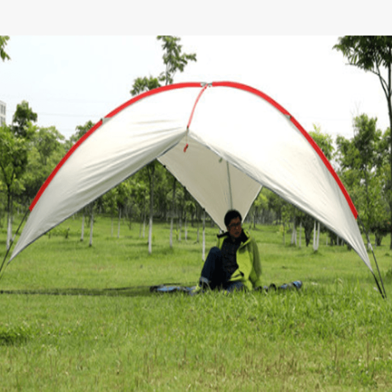 Outdoor Sun Shade Tent Camping Tent Breathable Sun-Resistant Tear-Resistant Fabric Waterproof Beach Tent Sunshade - MRSLM