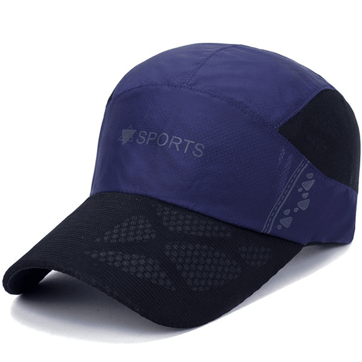 Men Quick Dry Hat Breathable Baseball Cap Sport Peaked Caps - MRSLM