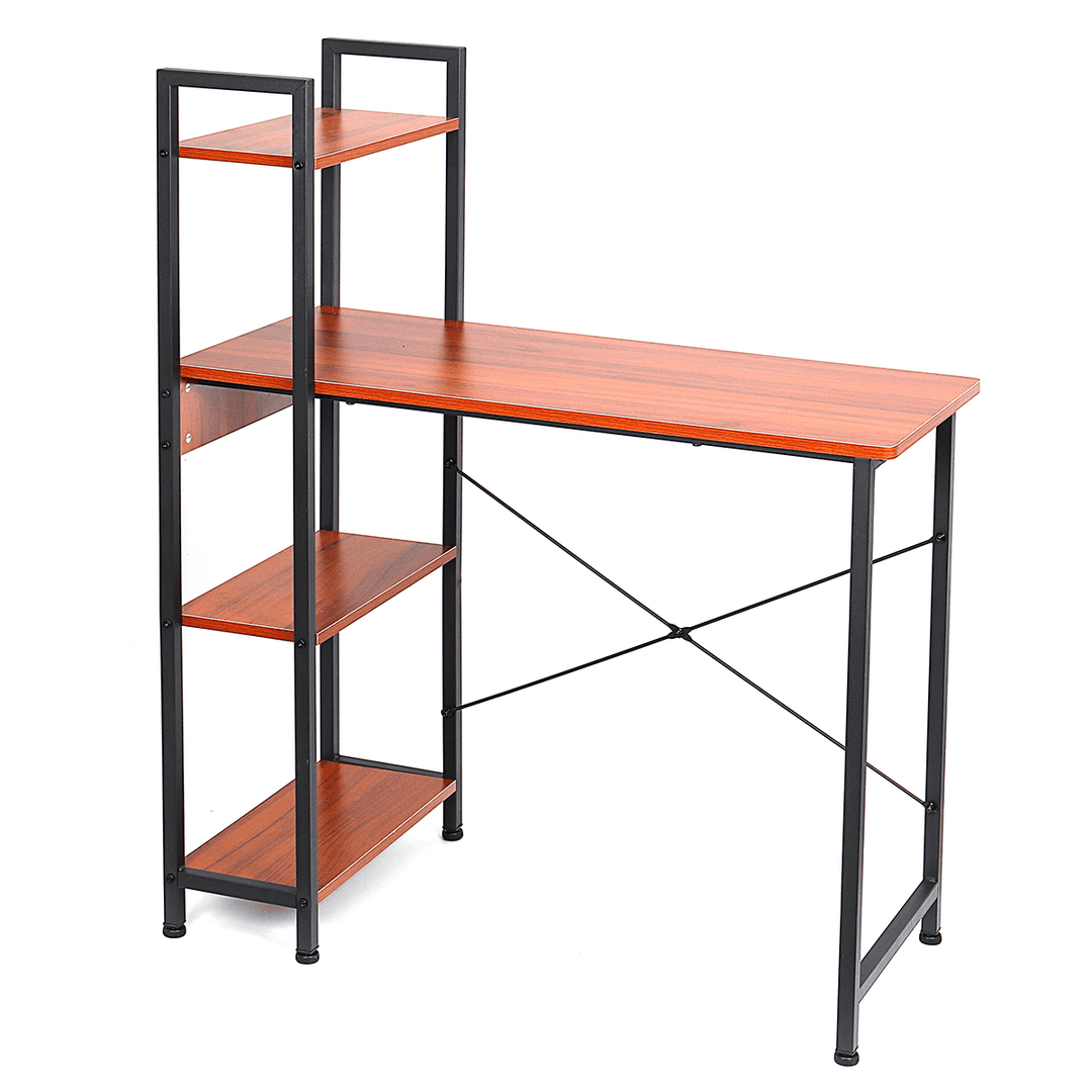 Computer Laptop Desk Writing Study Table Bookshelf Desktop Workstation with Storage Racks Home Office Furniture - MRSLM