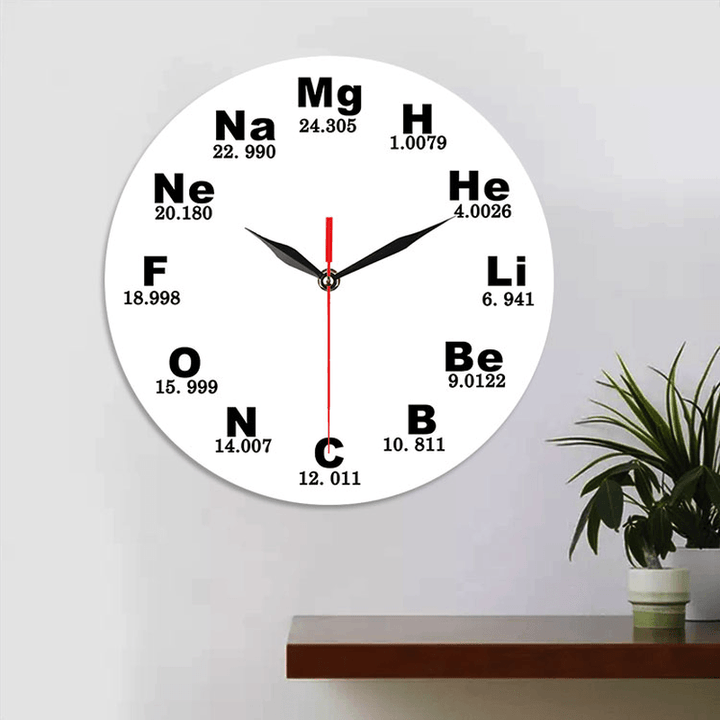 Emoyo ECY028 Creative Chemical Element Table Wall Clock 3D Wall Clock for Home Office Decorations - MRSLM