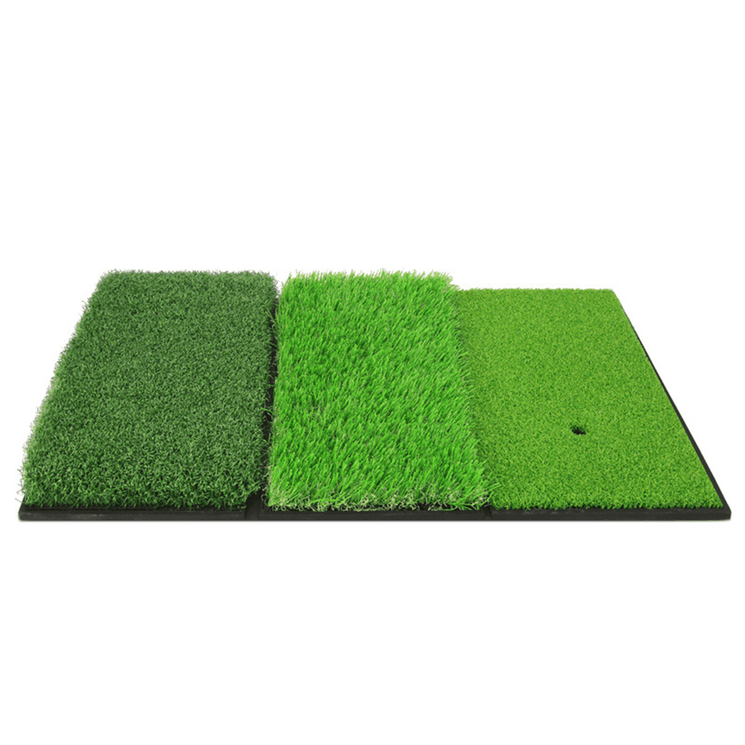 64*41CM 3-In-1 Golf Hitting Mat Multi-Function Tri-Turf Golf Practice Training for Chipping Practice Indoor/Outdoor Golf Training Tools - MRSLM