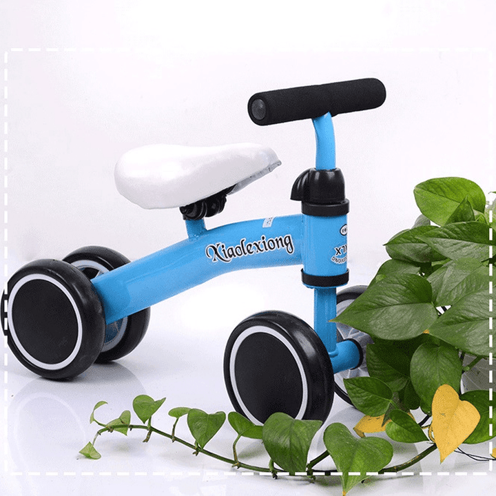 4 Wheel Kids Adjustable Tricycle Baby Toddler Balance Bike Push Scooter Walker Bicycle for Balance Training for 18 Mouths to 2/3/4/5 Year Old Boys&Girls Gifts - MRSLM