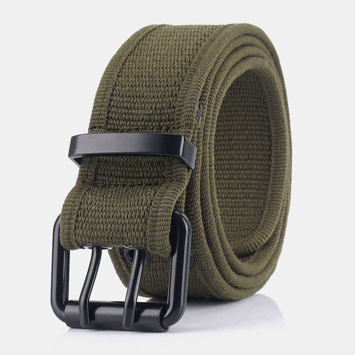 Men Canvas Camouflage Braided 110Cm Pin Buckle Wear-Resistant Outdoor Training Tactical Belts - MRSLM