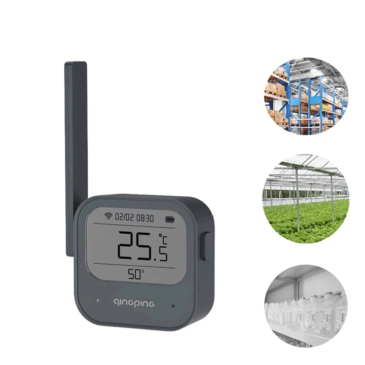 Cleargrass Temperature Humidity Sensor Smart App Remote Alarm Monitoring Control External Probe Thermometer - MRSLM