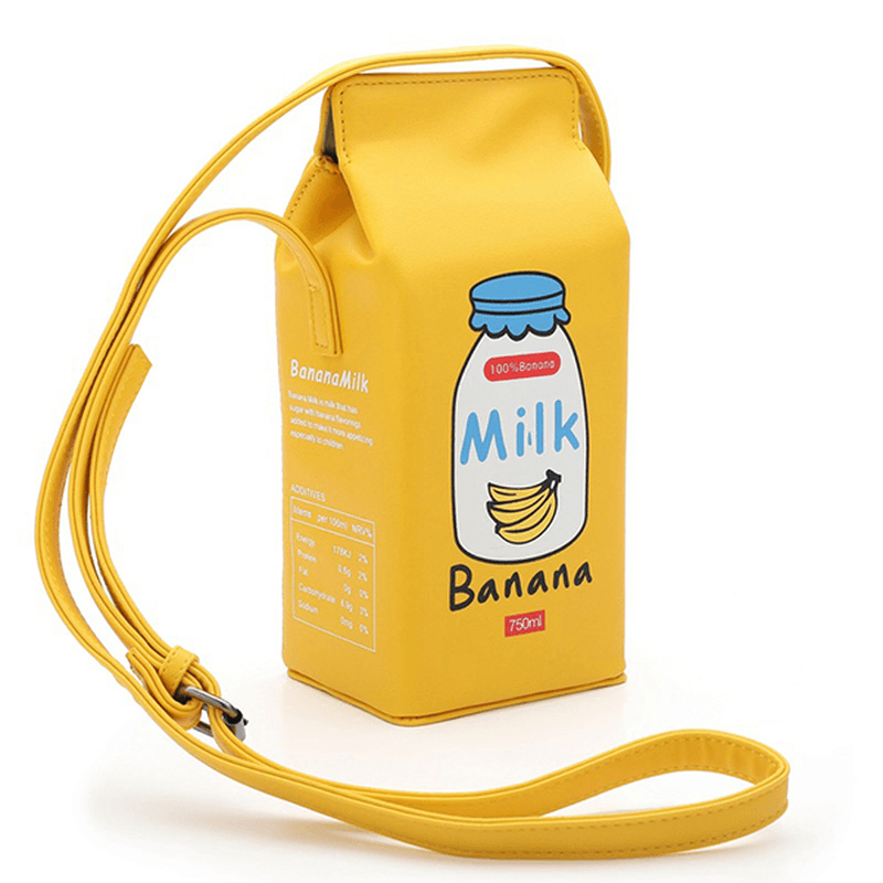 Women's Cute Milk Box Crossbody Bag: Fashionable and Casual Phone Bag - MRSLM