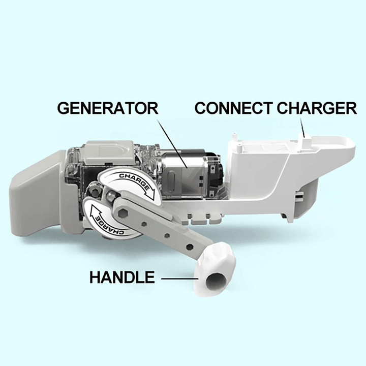 Kids Manual Crank Generator Boat Car Outdoor Pool Teens Educational Toys Kits - MRSLM