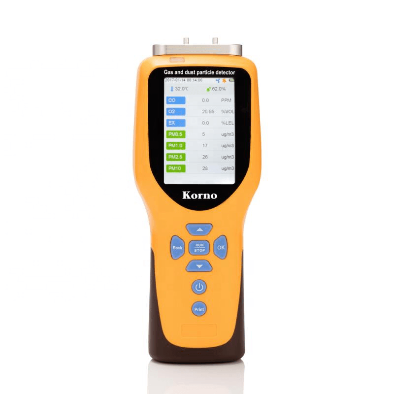 GT-1000 PM2.5 Gas and Dust Particle Detector Portable Pump Suction Multifunctional Gas Detector Four in One Gas Alarm Detector - MRSLM