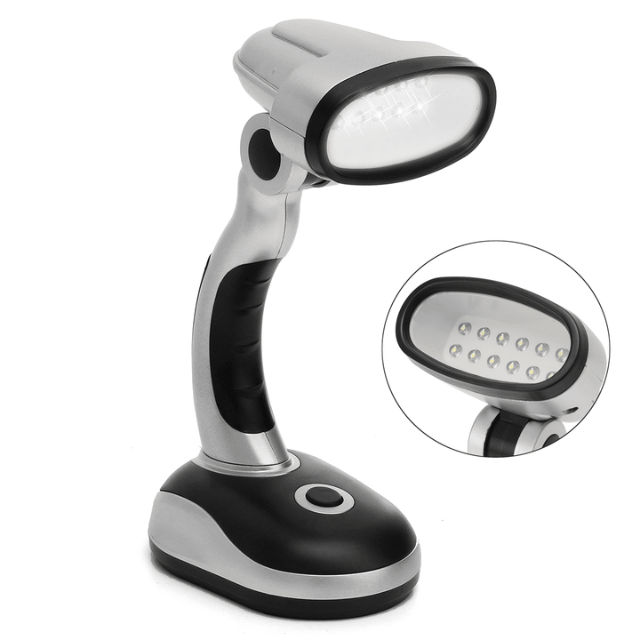 12 LED Bright Camping Light Portable Lamp Battery Operated Desk Reading Table Light Work Lamp - MRSLM