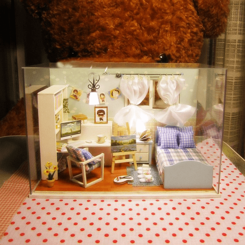 Cuteroom 1:32Dollhouse Miniature DIY Kit with Cover& Music LED Light Heart of Ocean - MRSLM