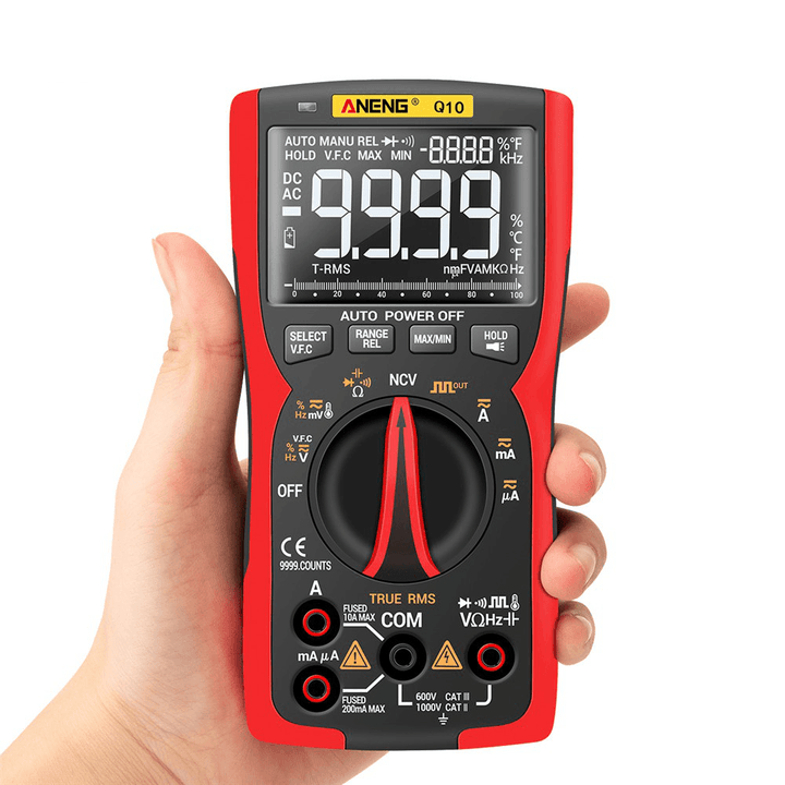 ANENG Q10 Digital Multimeter 9999 Professional Tester Multimeter True RMS Analog DIY Transistor Capacitor NCV Testers Lcr Meter - MRSLM