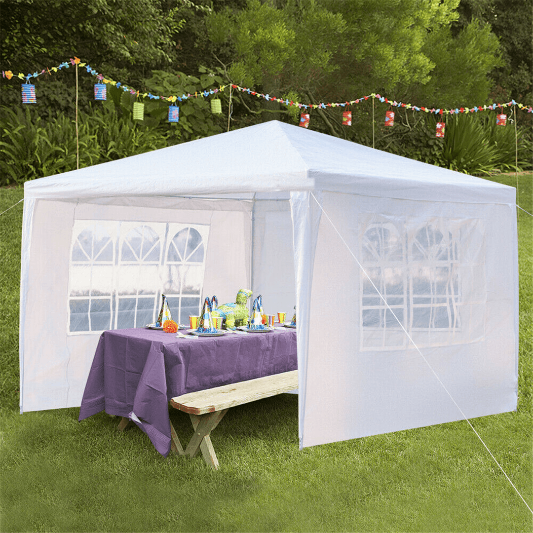 3X4M 3 Side Wall Gazebo Tent Cover Waterproof Marquee Party Wedding Sunshade Shelter Camping Tent with Window - MRSLM