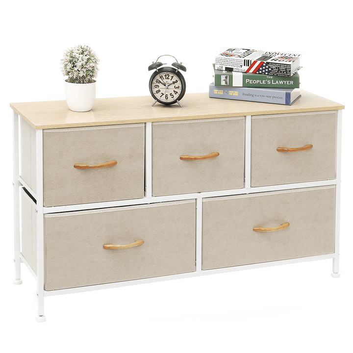 5 Drawers File Cabinets Furniture Storage Tower Unit Closet Dresser Bedside for Bedroom Office - MRSLM