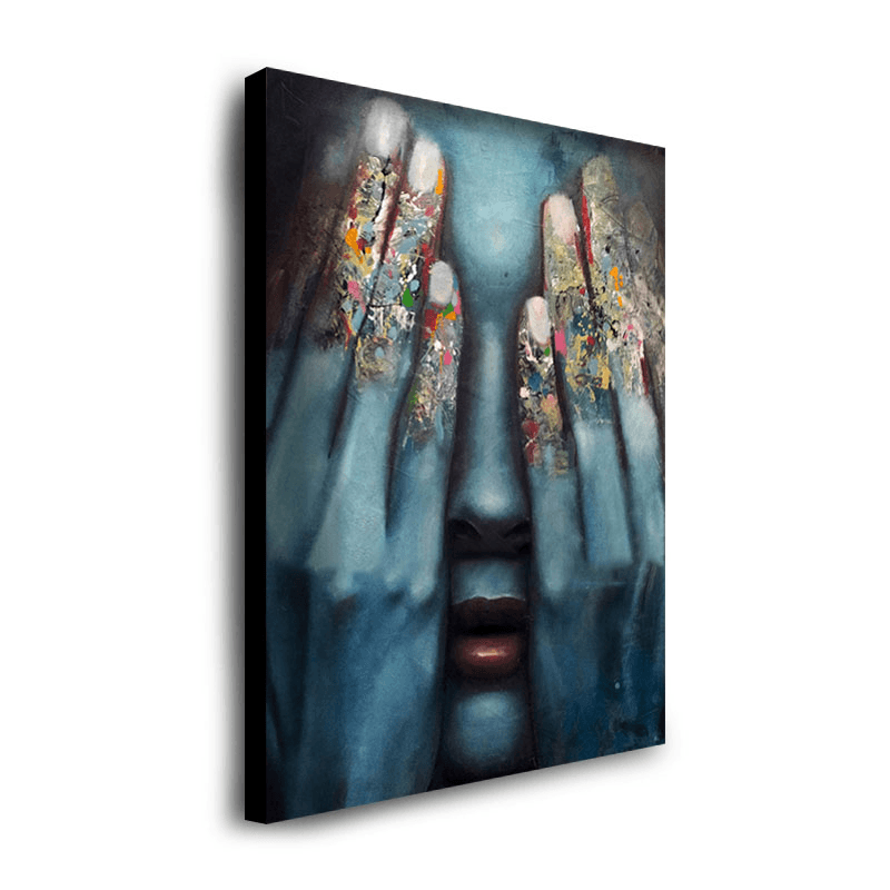 Hand Painted Oil Paintings People Comtemporary Simple Modern Stretched Canvas Wall Art for Home Decoration - MRSLM