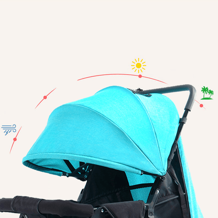 Lightweight Shake-Proof Baby Stroller with Adjustable Pedal Folding Portable Baby Carriage Trolley for 0-3 Years Old - MRSLM