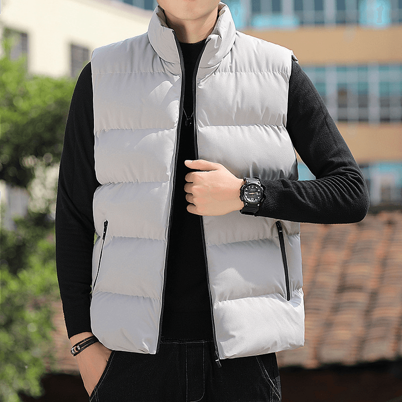 Casual Loose Padded Stand-Collar Cardigan Men'S Youth Fashion Jacket - MRSLM