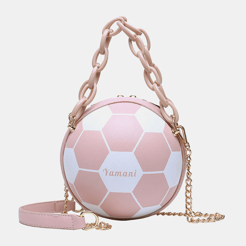 Women Basketball Football Chains Handbag Crossbody Bag Shoulder Bag - MRSLM