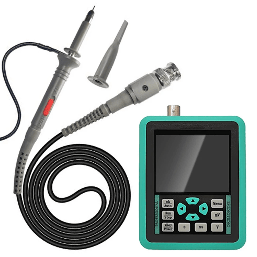 Handheld Mini Digital Oscilloscope with 2.4 Inches TFT Color LCD Screen 120M Bandwidth 500M Sampling Rate for Maintenance and DIY Electronic Test - MRSLM