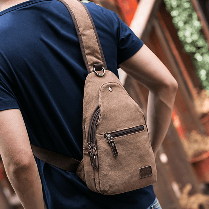 Vintage Canvas Casual Outdoor Travel Chest Bag - MRSLM