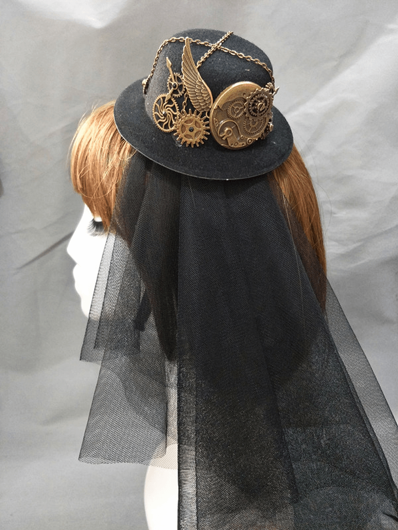 Party Show Decoration Hat Steampunk Hat Retro Lolita Accessories Gear Gay - MRSLM