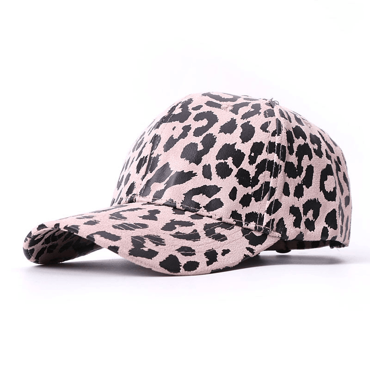 Hat Female Leopard Print Baseball Cap Sunshade Outdoor Travel Sun Protection Duck Tongue - MRSLM