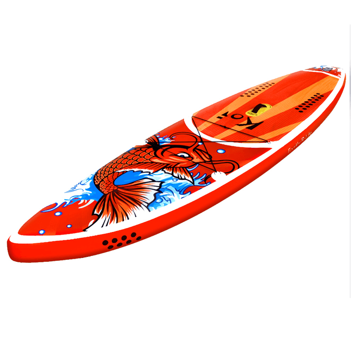 Funwater 350X84X15Cm SUP Paddle Board Surfing Inflating Stand-Up Surfboard Beach Long Board with Pump Fin Safety Foot Rope Phone Bag - MRSLM