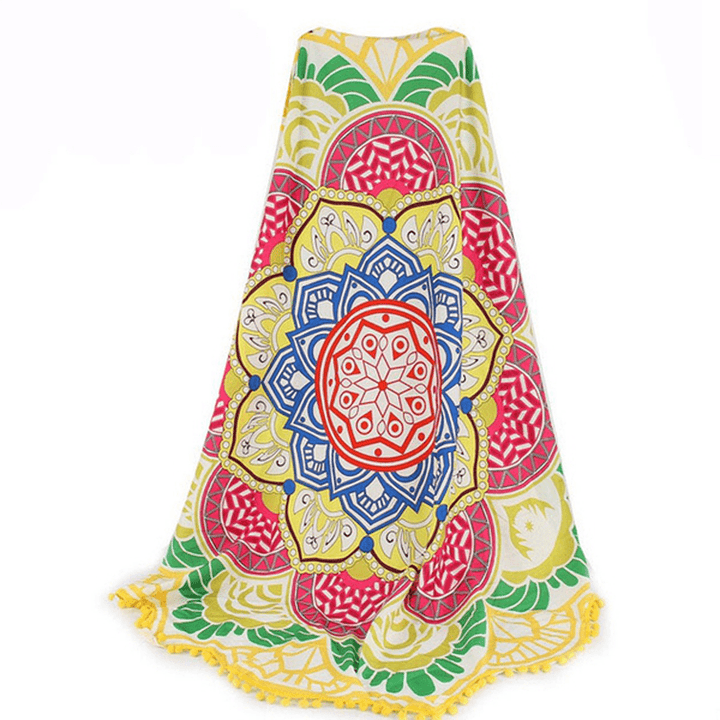 Honana WX-91 Bohemian Tapestry Totem Lotus Beach Towels Yoga Mat Camping Mattress Bikini Cover - MRSLM