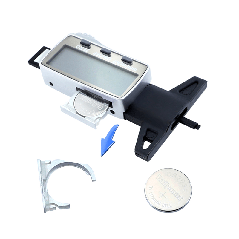 Digital Tread Depth Gauge 0-25.4Mm/0.01Mm Metric/Inch/Fraction Big LCD Display Caliper Wheel Tread Depth Meter Measuring Tools - MRSLM