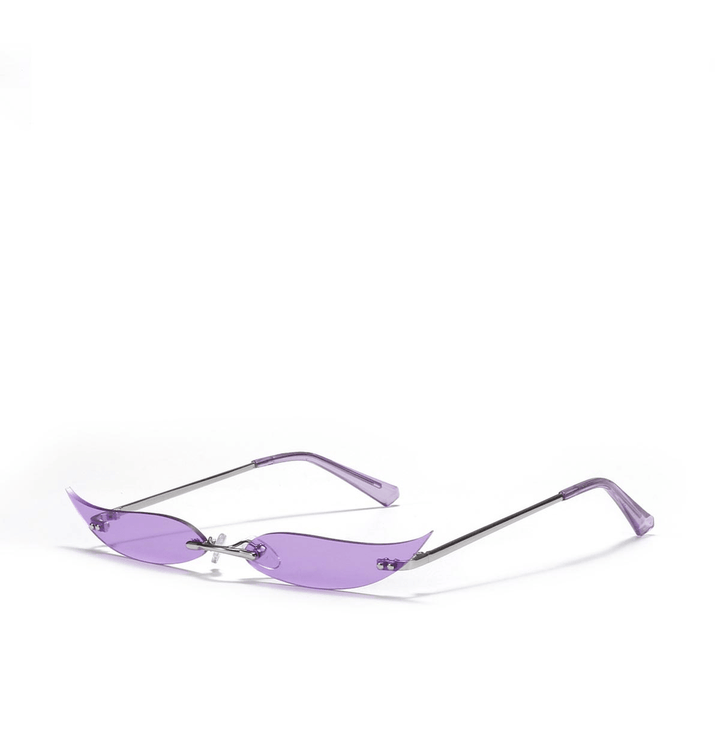 Rimless Metal Pointed Cat-Eye Sunglasses - MRSLM