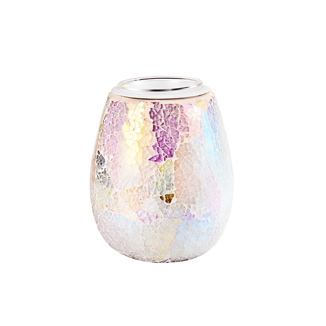 3D Glass Electric Aromatherapy Lamp Crackle Pattern Colorful Lights Home Aromatherapy Machine - MRSLM