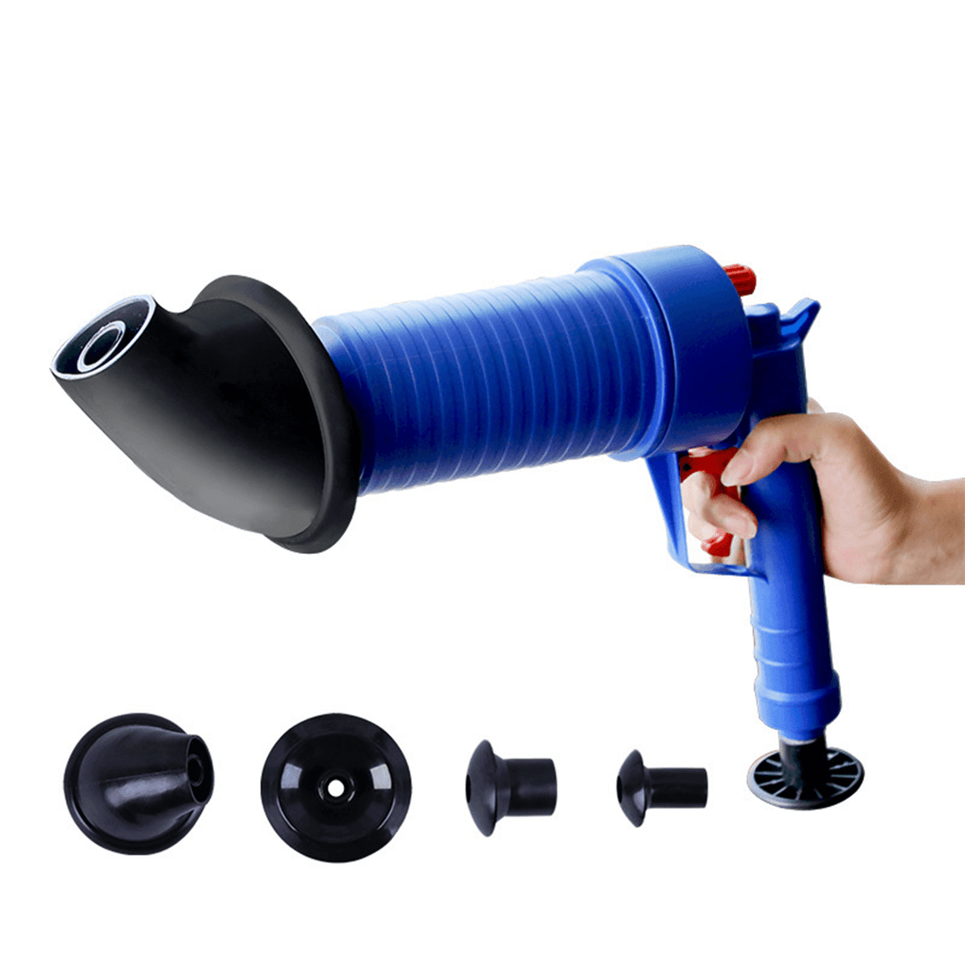 Toilet Dredge Plug Air Pump Blockage Remover Sewer Sinks Blocked Cleaning Tool - MRSLM