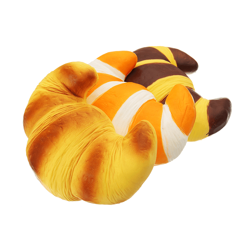 Squishyfun Jumbo Croissant Squishy Bread Super Slow Rising 18X12Cm Squeeze Collection Toy Fun Gift - MRSLM