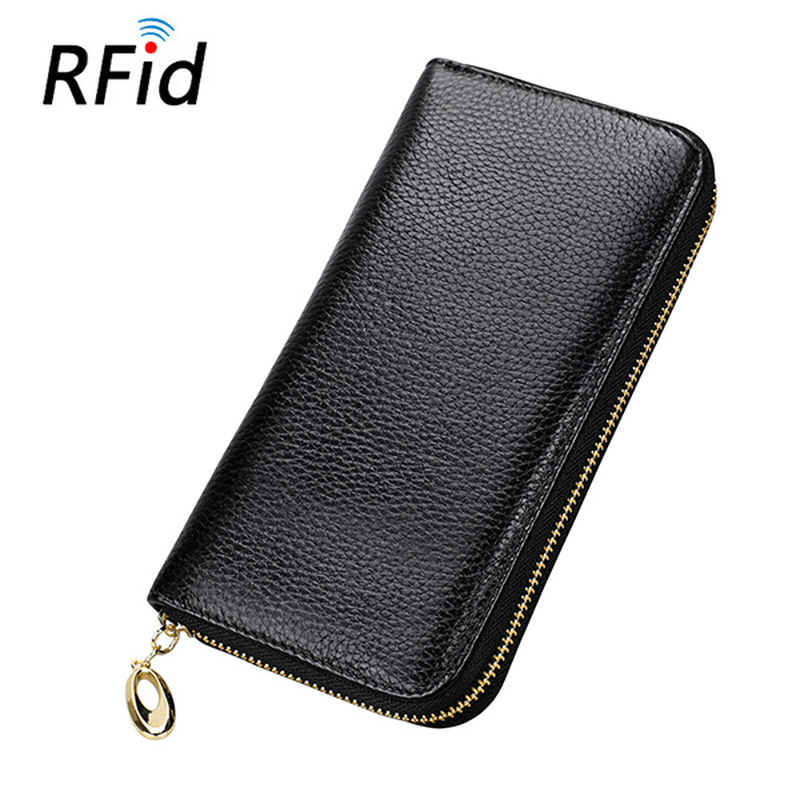 RFID Antimagnetic Genuine Leather Multi-Function Wallet - MRSLM