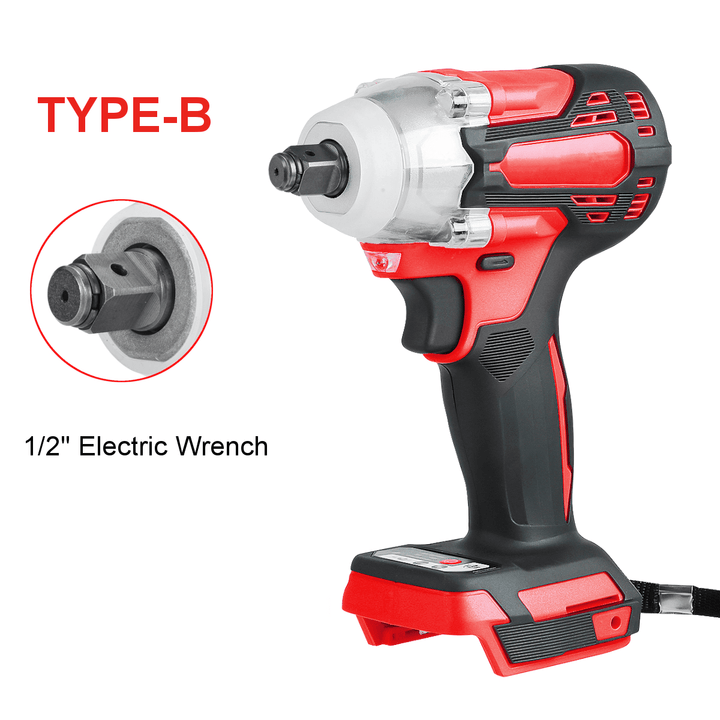 2 In1 800N.M. Li-Ion Brushless Cordless Electric 1/2" Wrench 1/4" Screwdriver Drill for Makita 18V Battery - MRSLM