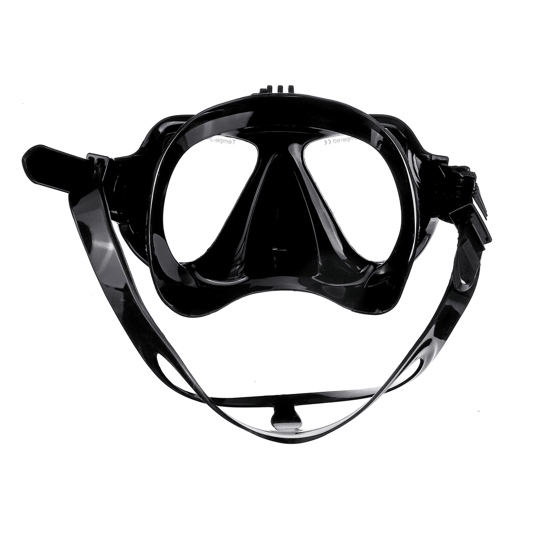 Scuba Diving Mask with Camera Mount Tempered Glass Profession Snorkel Mask Underwater Sport Scuba Gear Equipments - MRSLM