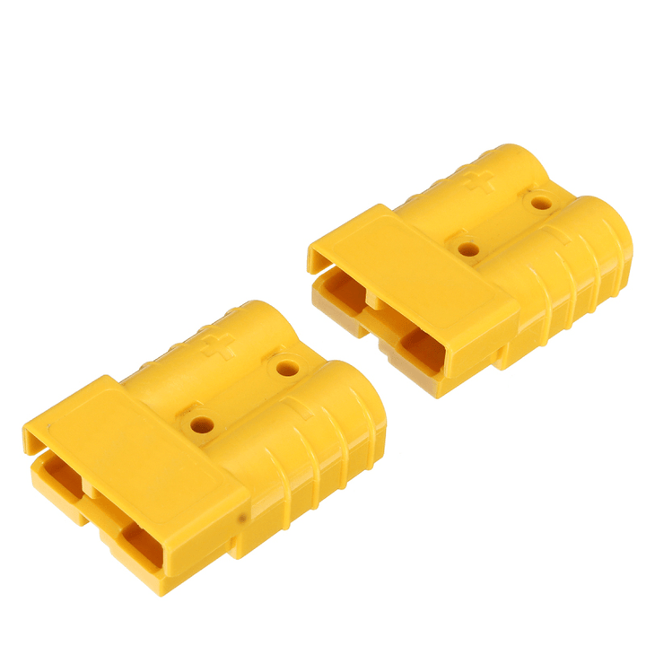 2Pcs 50A DC12/24V Anderson Style Plug Connectors Anderson Power Plug 4X Terminals Yellow - MRSLM