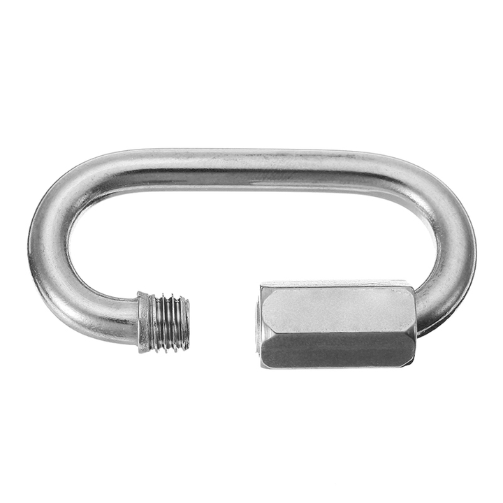 5Mm 304 Stainless Steel Quick Link Marine Oval Thread Carabiner Chain Connector Link - MRSLM