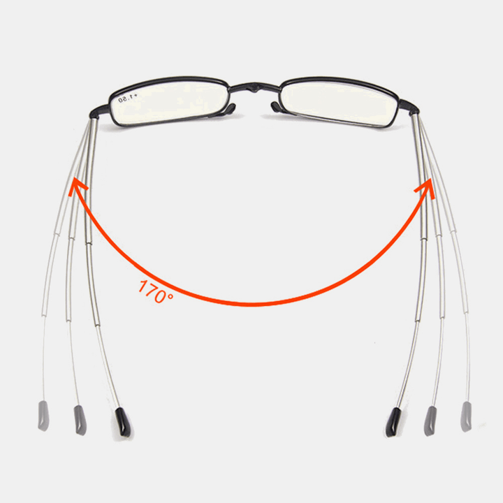 Unisex Anti-Blue Light Foldable Portable Telescopic Stretch Frame Parent Gift Reading Glasses Presbyopic Glasses - MRSLM