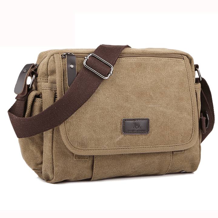 Canvas Outdoor Travel Leisure Shoulder Men Women Retro Capacity Crossbody Bag - MRSLM