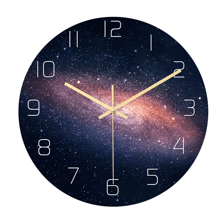 CC021 Creative Starry Pattern Wall Clock Mute Wall Clock Quartz Wall Clock for Home Office Decorations - MRSLM