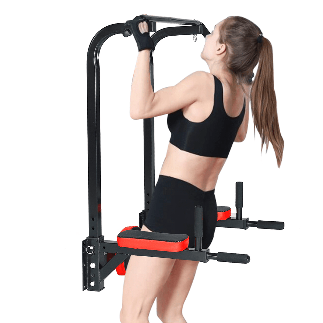 Pull up Bar Wall Mount Chin up Dip Station Power Tower Gym Home Fitness Sports - MRSLM