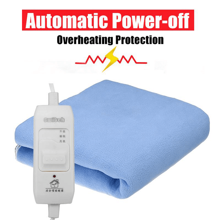 Baizheng 110V 60W 115/65CM Electric Blanket Automatic Overheat Protection Function with Adjustable Temperature Regulator for Bedroom Sets - MRSLM