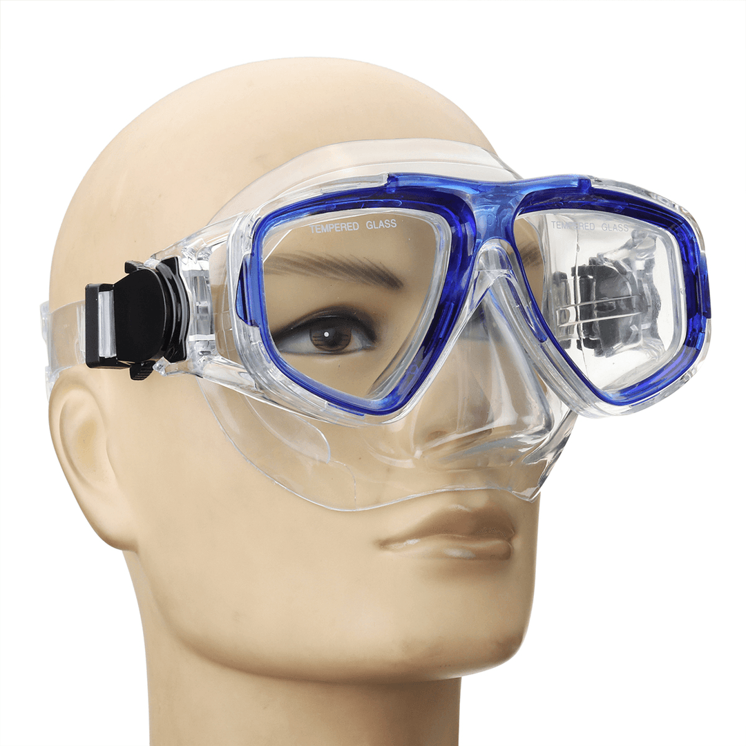 2Pcs/Set Tempered Glass Snorkel Goggles Mask Breathing Tube Scuba Swimming Diving Snorkelling Accessories - MRSLM